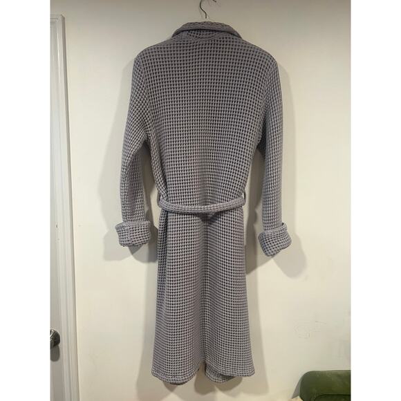 Brooklinen Dreamweave Waffle Robe Tie Waist Turkish Cotton  Gray S/M - Picture 7 of 8